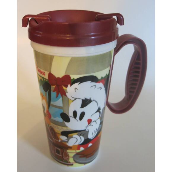 DISNEY RESORTS PARKS Minnie Mickey Christmas Travel Mug Whirley Rapid Fill - Picture 1 of 12